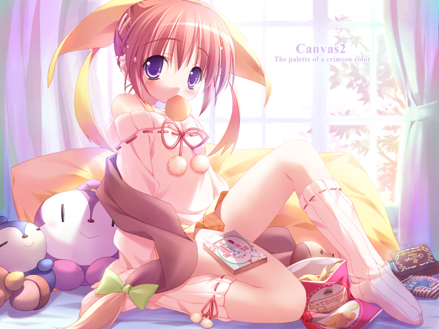 Bunny costumed woman anime bed #2 free wallpaper for desktop - medium preview image