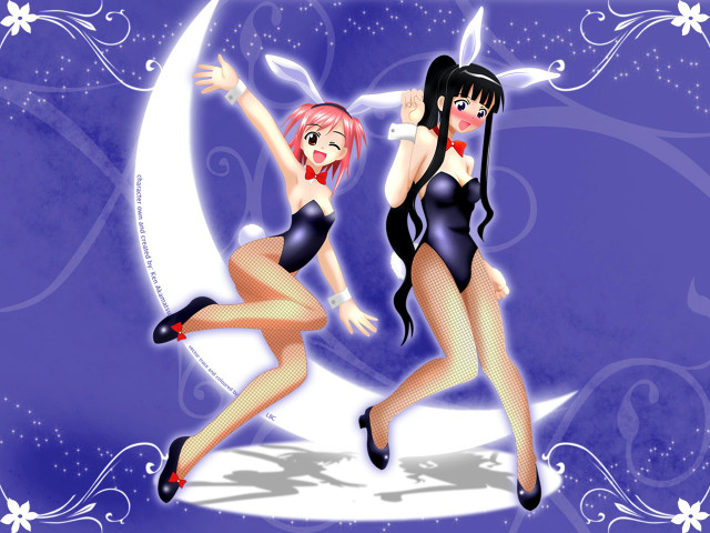 Moon gothic anime dance bunny free wallpaper for desktop - medium preview image