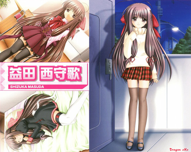 Girl school uniform plaid skirt free wallpaper for desktop - medium preview image