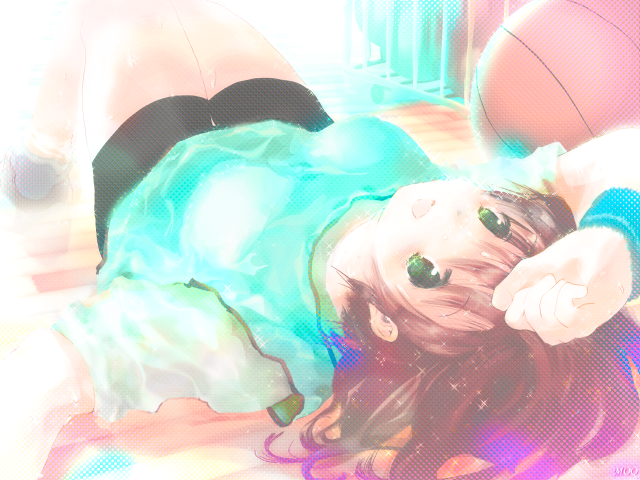 Girl basketball fishnets anime pool free wallpaper for desktop - medium preview image