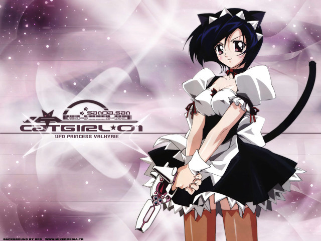 Girl sword cat ears starry free wallpaper for desktop - medium preview image