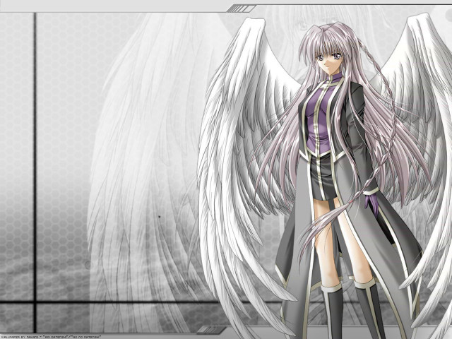 Angel purple wings portrait long free wallpaper for desktop - medium preview image