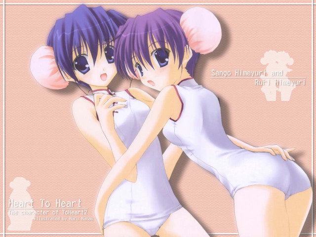 Purple haired twins in china free wallpaper for desktop - medium preview image