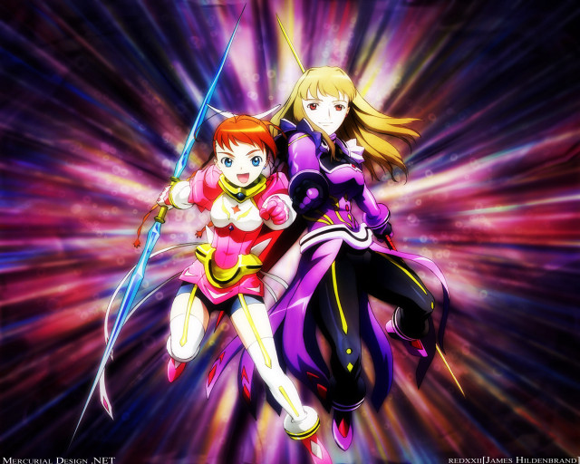 Anime characters colorful starburst synchromism free wallpaper for desktop - medium preview image