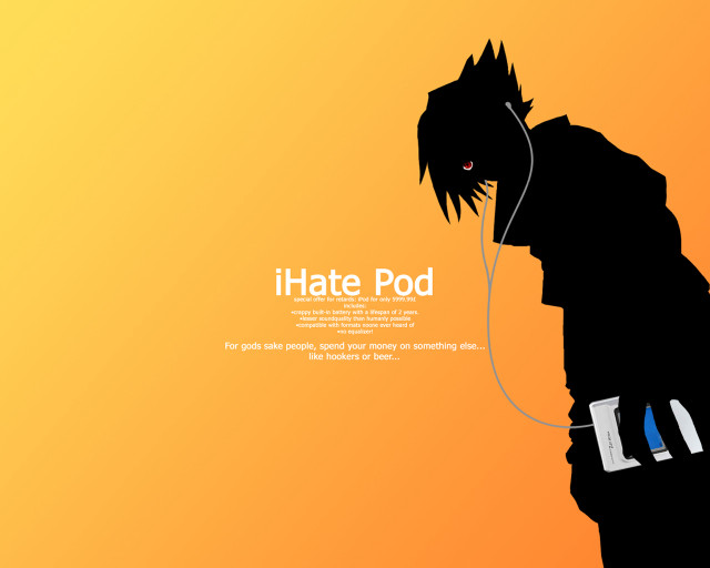 Man headphones yellow background silhouette free wallpaper for desktop - medium preview image