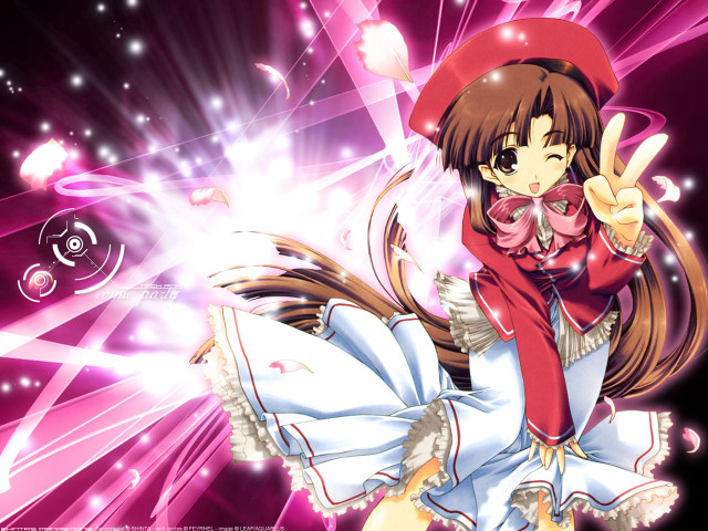 Girl red hoodie dancing peace free wallpaper for desktop - medium preview image