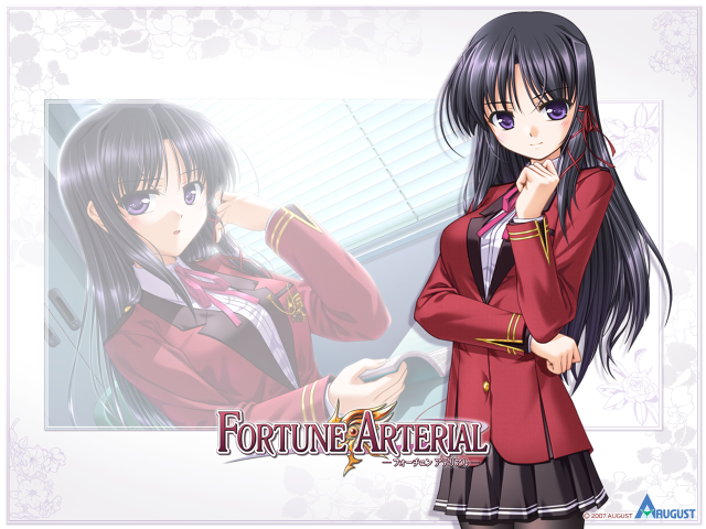 Anime characters black hair red free wallpaper for desktop - medium preview image