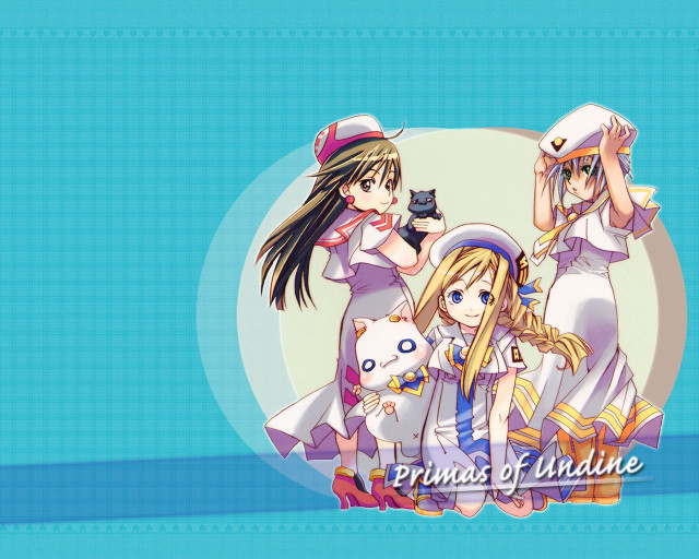 Anime wallpaper three girls cat free wallpaper for desktop - medium preview image