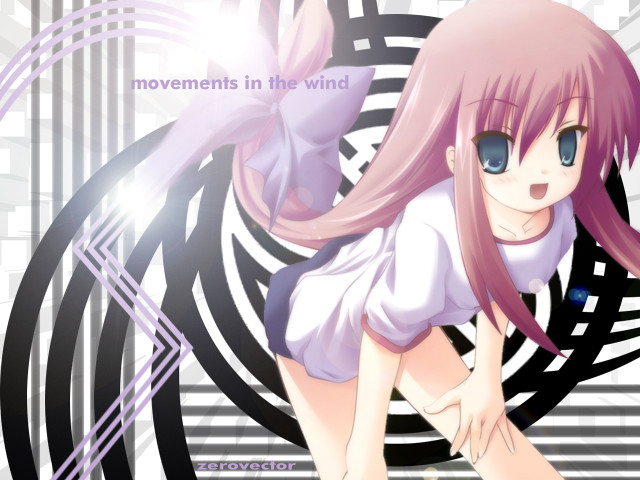 Pink haired girl blush smile free wallpaper for desktop - medium preview image