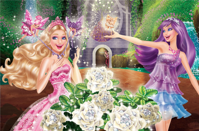 Barbie garden fantasy ceremonial dolls free wallpaper for desktop - medium preview image