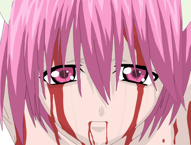 Pink haired yandere girl blood free wallpaper for desktop - medium preview image