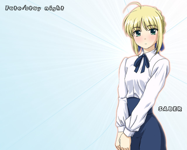 Anime girl blonde hair blue #18 free wallpaper for desktop - medium preview image