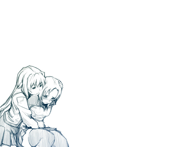 Couple sitting rock line drawing free wallpaper for desktop - medium preview image