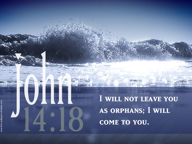 Wave crashing beach bible verse free wallpaper for desktop - medium preview image