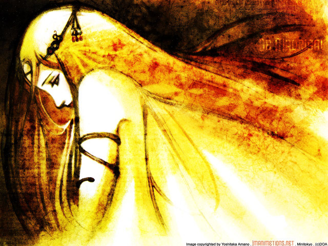 Woman veiled autumn fire phoenix free wallpaper for desktop - medium preview image