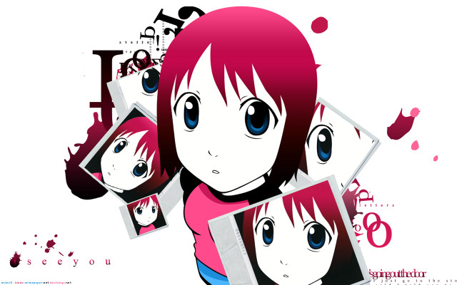 Girl pinkhair blueeyes pictureframe photos free wallpaper for desktop - medium preview image