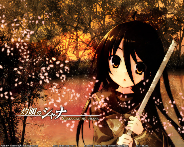 Girl sword forest autumn sunset free wallpaper for desktop - medium preview image