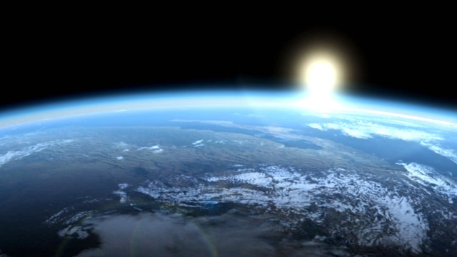 Earth space bright light beam free wallpaper for desktop - medium preview image