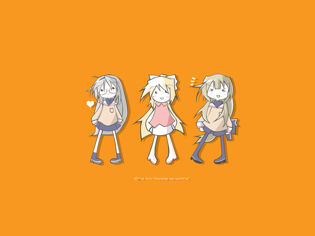 Anime girls mirror heart rayonism free wallpaper for desktop - medium preview image