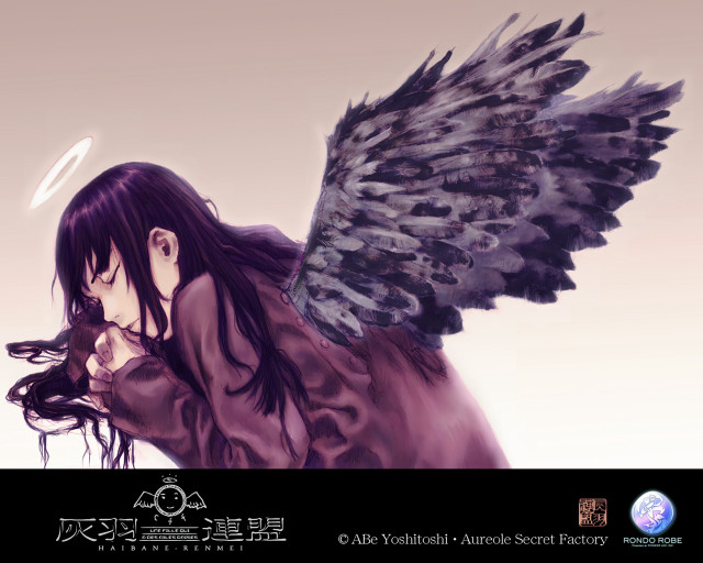 Angel wings halo gothic anime free wallpaper for desktop - medium preview image
