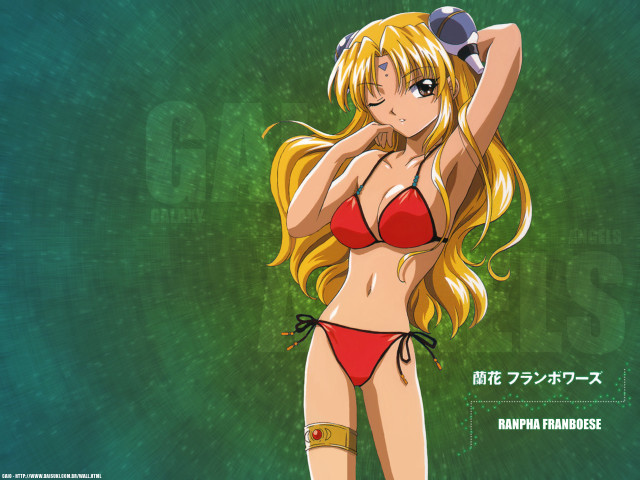 Cartoon bikini hat green background free wallpaper for desktop - medium preview image
