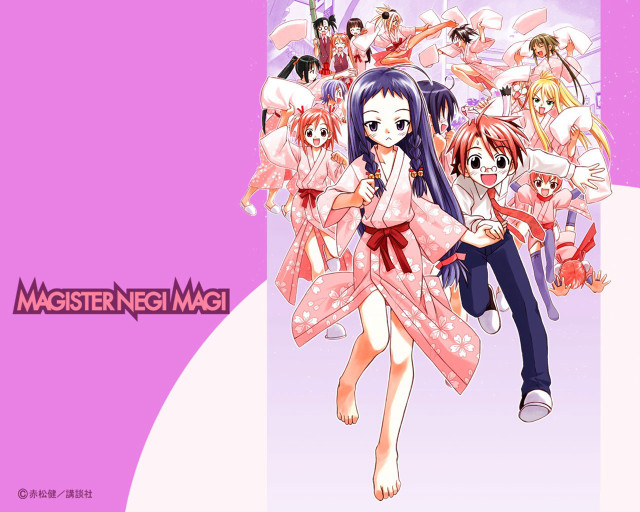 Anime girls pink dresses braided free wallpaper for desktop - medium preview image