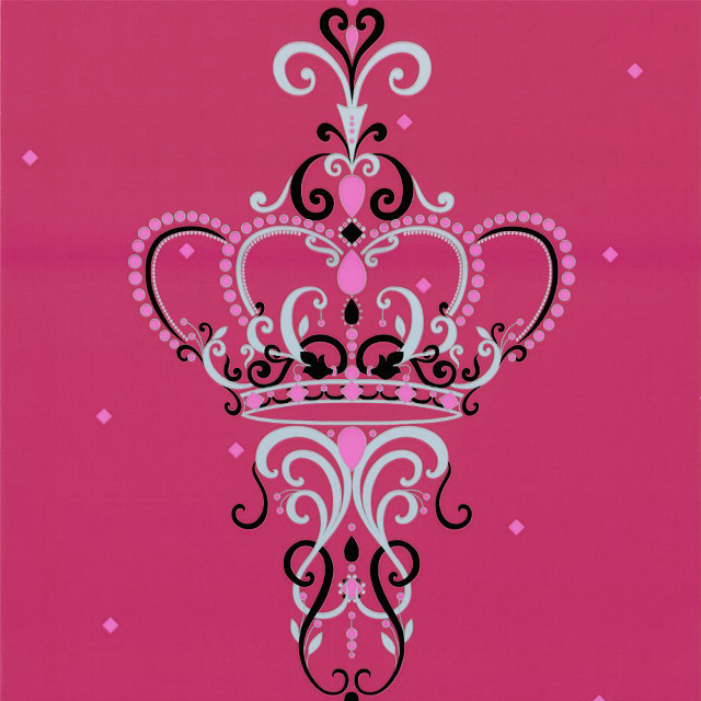 Pink black crown rococo silk free wallpaper for tablet - medium preview image