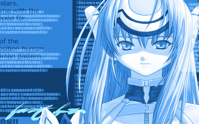 Anime whitehair blueeyes cybercity screenshot free wallpaper for desktop - medium preview image