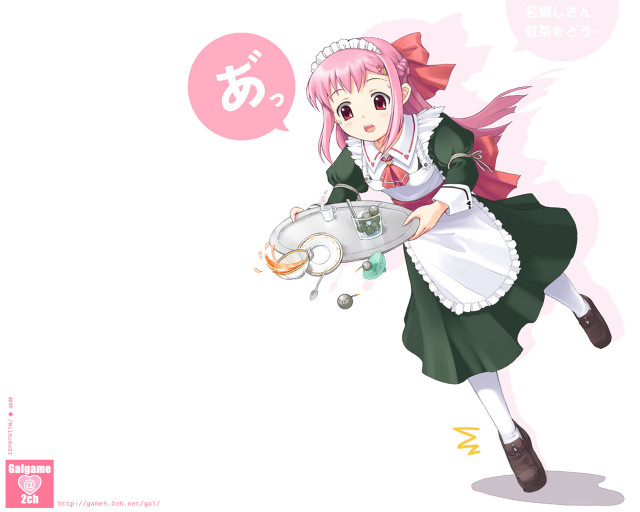 Maid girl food thought bubble free wallpaper for desktop - medium preview image