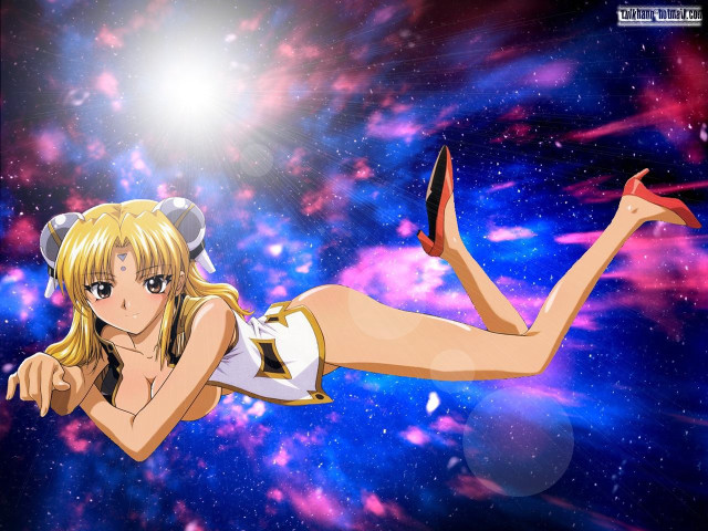 Flying woman star space anime free wallpaper for desktop - medium preview image