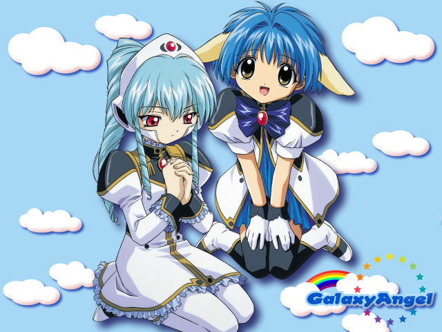 Anime characters cloud rainbow blue free wallpaper for desktop - medium preview image
