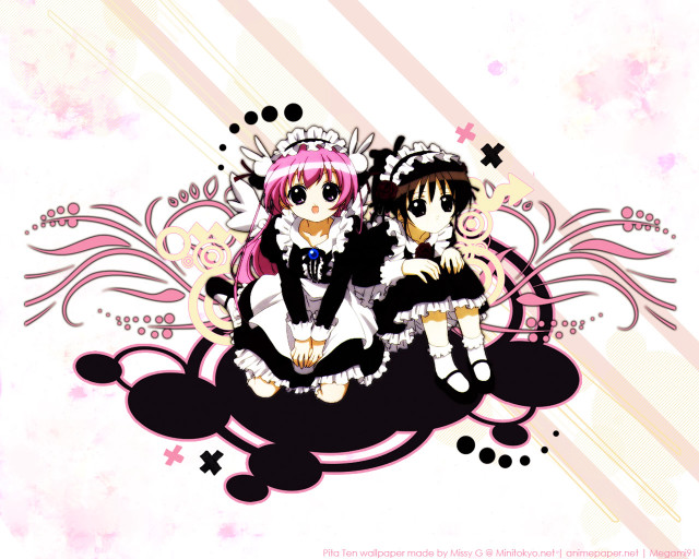 Pink hair anime girls cloud free wallpaper for desktop - medium preview image