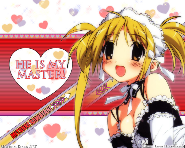 Anime girl blonde heart manga free wallpaper for desktop - medium preview image