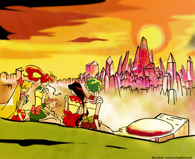 Afrofuturism anime sailor senshi girls free wallpaper for desktop - medium preview image