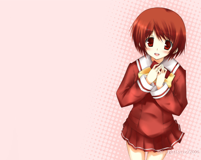 Girl red dress banana pink free wallpaper for desktop - medium preview image