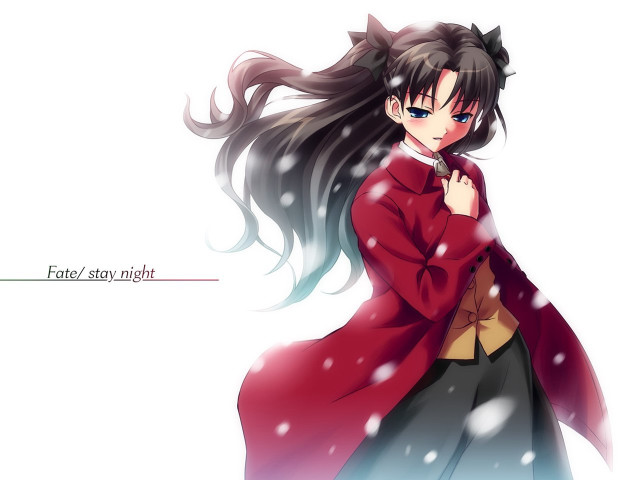 Woman red coat snow neo free wallpaper for desktop - medium preview image