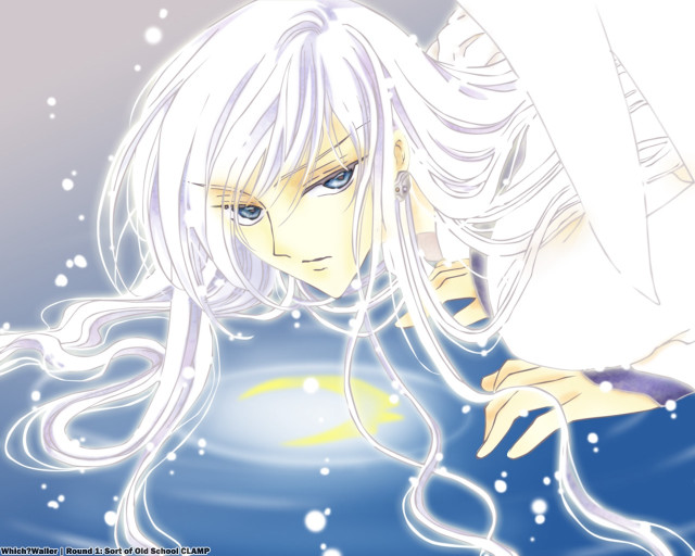 Anime whitehair blueeyes holding whiteobject free wallpaper for desktop - medium preview image