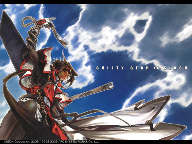 Anime sword clouds sky mountain free wallpaper for desktop - medium preview image