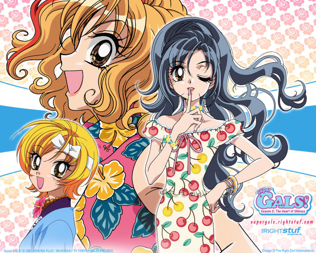 Anime girls floral pink roses free wallpaper for desktop - medium preview image