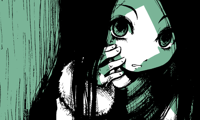 Girl longhair bigeyes windowsilhouette gothic free wallpaper for desktop - medium preview image