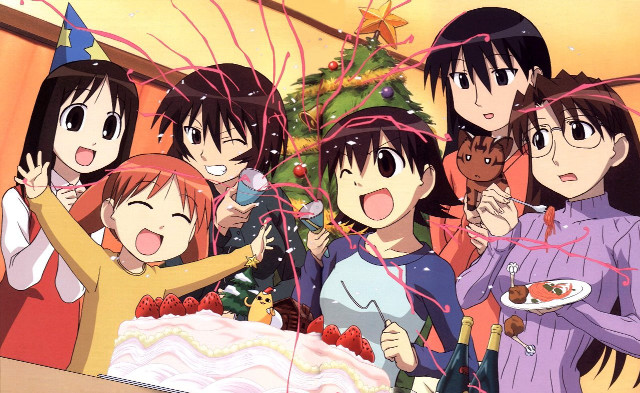Group cake christmas party girls free wallpaper for desktop - medium preview image
