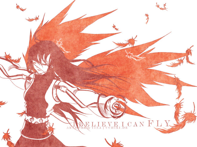 Girl red cape bird autumn free wallpaper for desktop - medium preview image