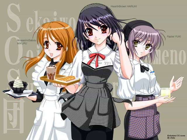 Three girls food tray cupcake free wallpaper for desktop - medium preview image