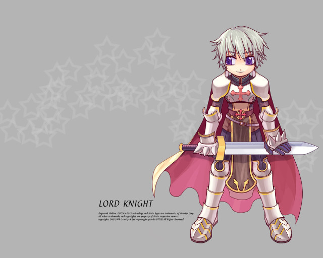 Girl sword cape starry background free wallpaper for desktop - medium preview image