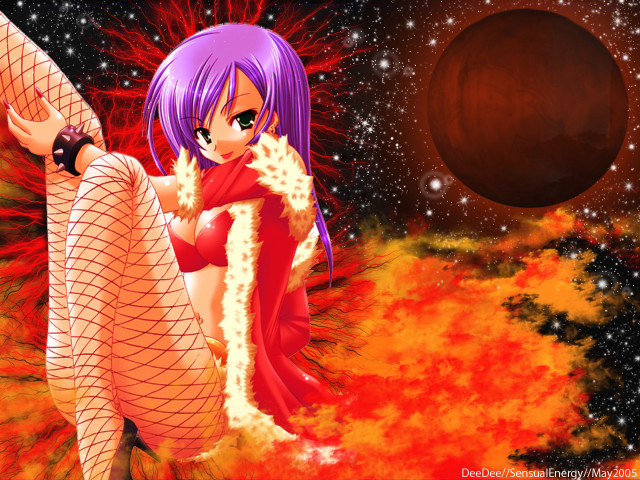 Girl red dress fireball anime free wallpaper for desktop - medium preview image