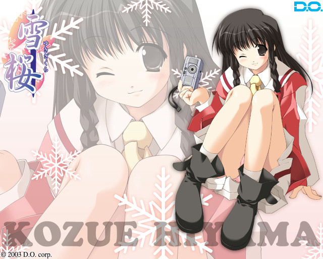 Girl snowflake background ayako remodernism free wallpaper for desktop - medium preview image