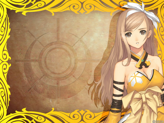 Yellow dress woman clock rayonism free wallpaper for desktop - medium preview image