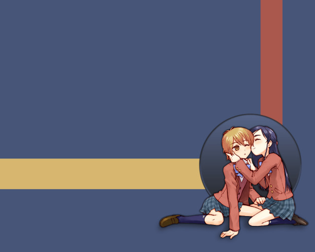 Blue background yellow stripe jigsaw free wallpaper for desktop - medium preview image