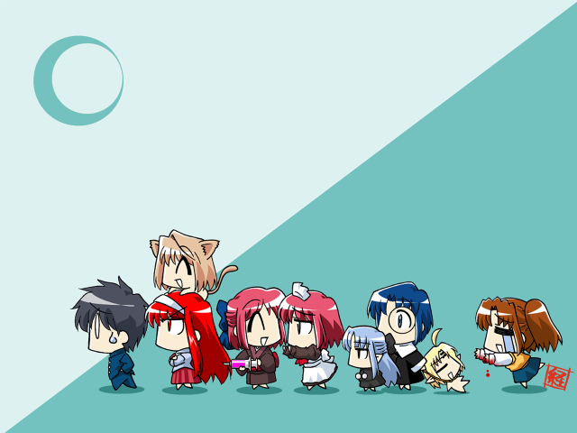 Cartoon characters line halfmoon anime free wallpaper for desktop - medium preview image