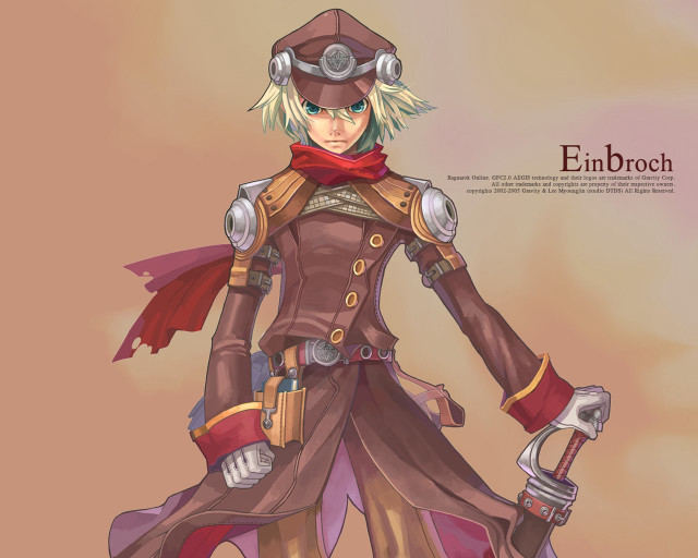 Woman uniform sword steampunk portrait free wallpaper for desktop - medium preview image
